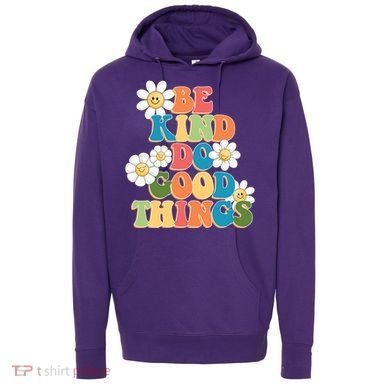 Be Kind Do Good Things Retro Sunflower Hoodie
