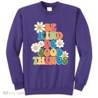Be Kind Do Good Things Retro Sunflower Sweatshirt thumb 0