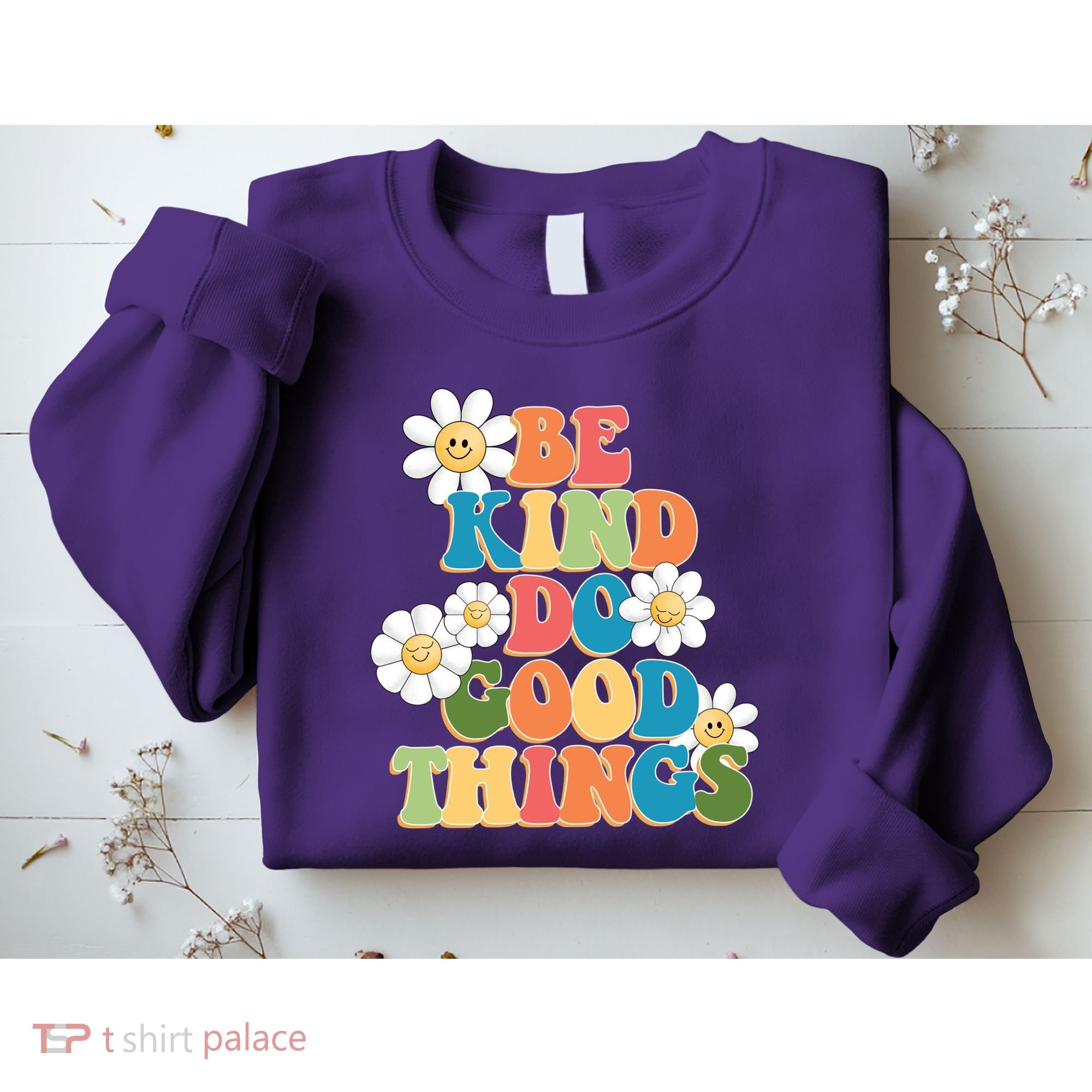 Be Kind Do Good Things Retro Sunflower Sweatshirt
