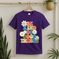 Be Kind Do Good Things Retro Sunflower T-Shirt thumb 2