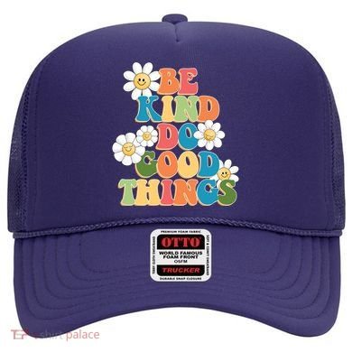 Be Kind Do Good Things Retro Sunflower Hat