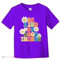 Be Kind Do Good Things Retro Sunflower Toddler T-Shirt thumb 0