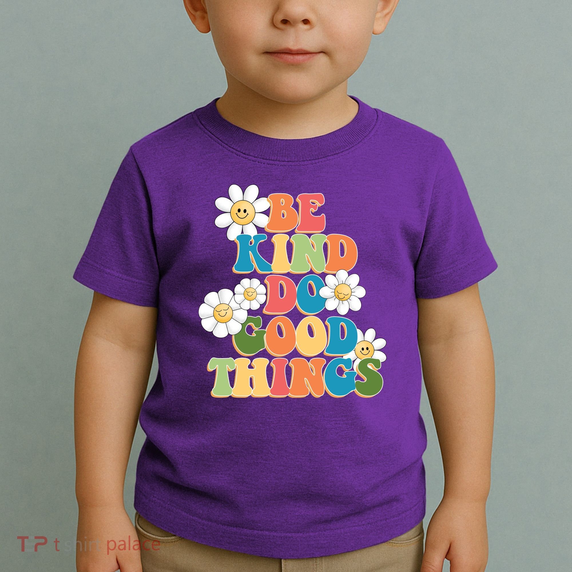 Be Kind Do Good Things Retro Sunflower Toddler T-Shirt