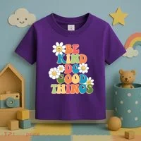 Be Kind Do Good Things Retro Sunflower Toddler T-Shirt thumb 3