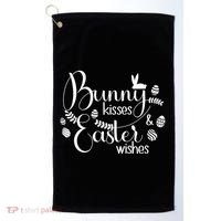 Bunny Kisses Easter Wishes Golf Towel thumb 0