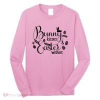 Bunny Kisses Easter Wishes Long Sleeve Shirt thumb 0