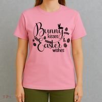 Bunny Kisses Easter Wishes T-Shirt thumb 4