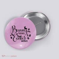 Bunny Kisses Easter Wishes Button thumb 0