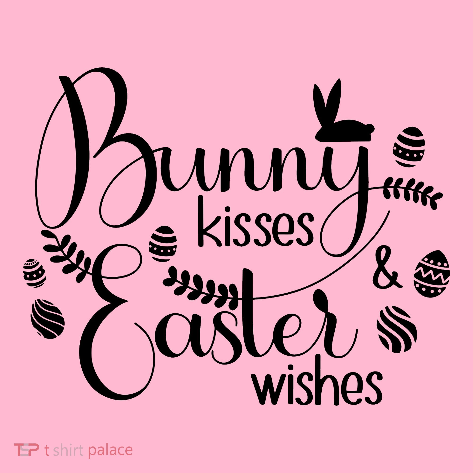 Bunny Kisses Easter Wishes Mousepad