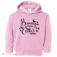 Bunny Kisses Easter Wishes Toddler Hoodie thumb 0