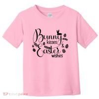 Bunny Kisses Easter Wishes Toddler T-Shirt thumb 0