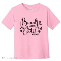 Bunny Kisses Easter Wishes Toddler T-Shirt thumb 0
