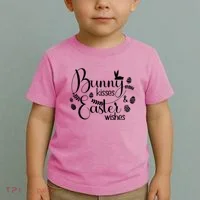 Bunny Kisses Easter Wishes Toddler T-Shirt thumb 2
