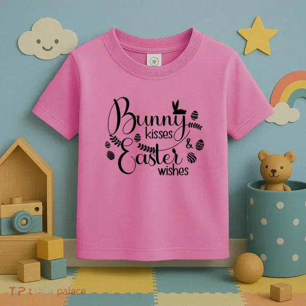 Bunny Kisses Easter Wishes Toddler T-Shirt