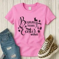 Bunny Kisses Easter Wishes Women's T-Shirt thumb 3