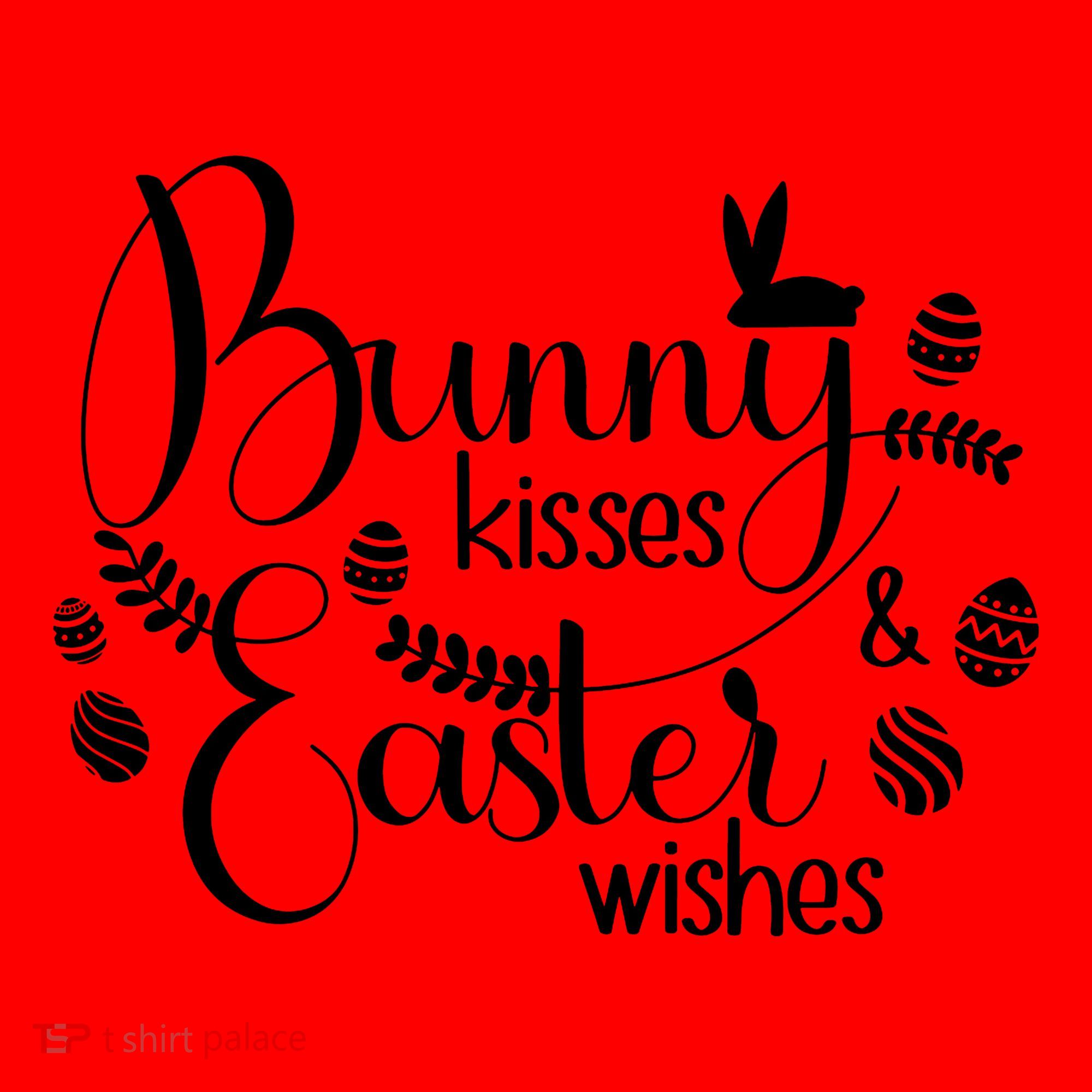 Bunny Kisses Easter Wishes Santa Hat