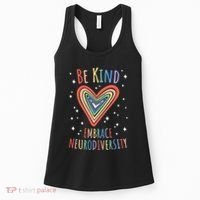 Be Kind Embrace Neurodiversity Heart Autism Awareness Month Women's Tank Top thumb 0
