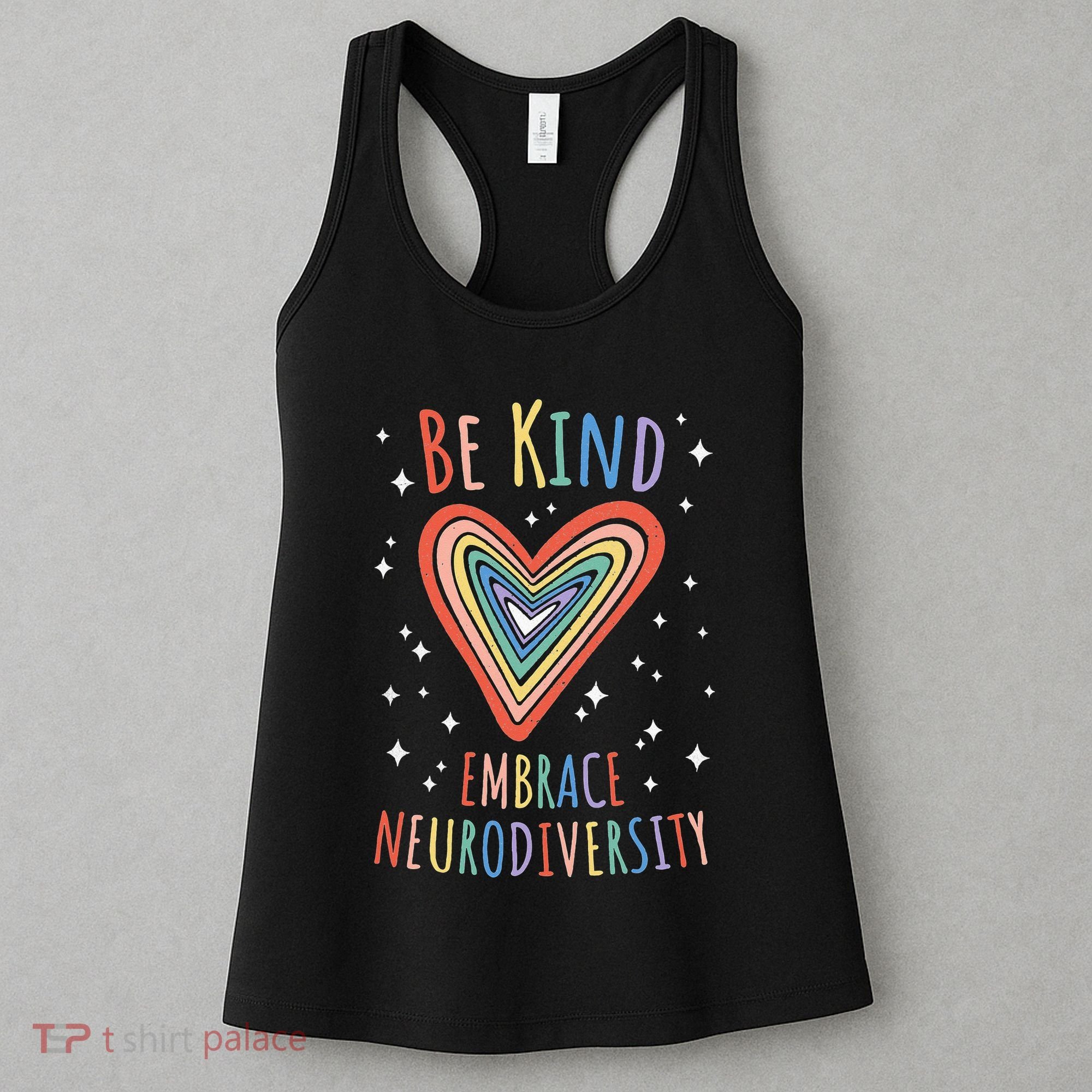 Be Kind Embrace Neurodiversity Heart Autism Awareness Month Women's Tank Top