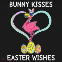 Bunny Kisses Easter Wishes Flamingo Happy Easter Day Gift Tote Bag thumb 4