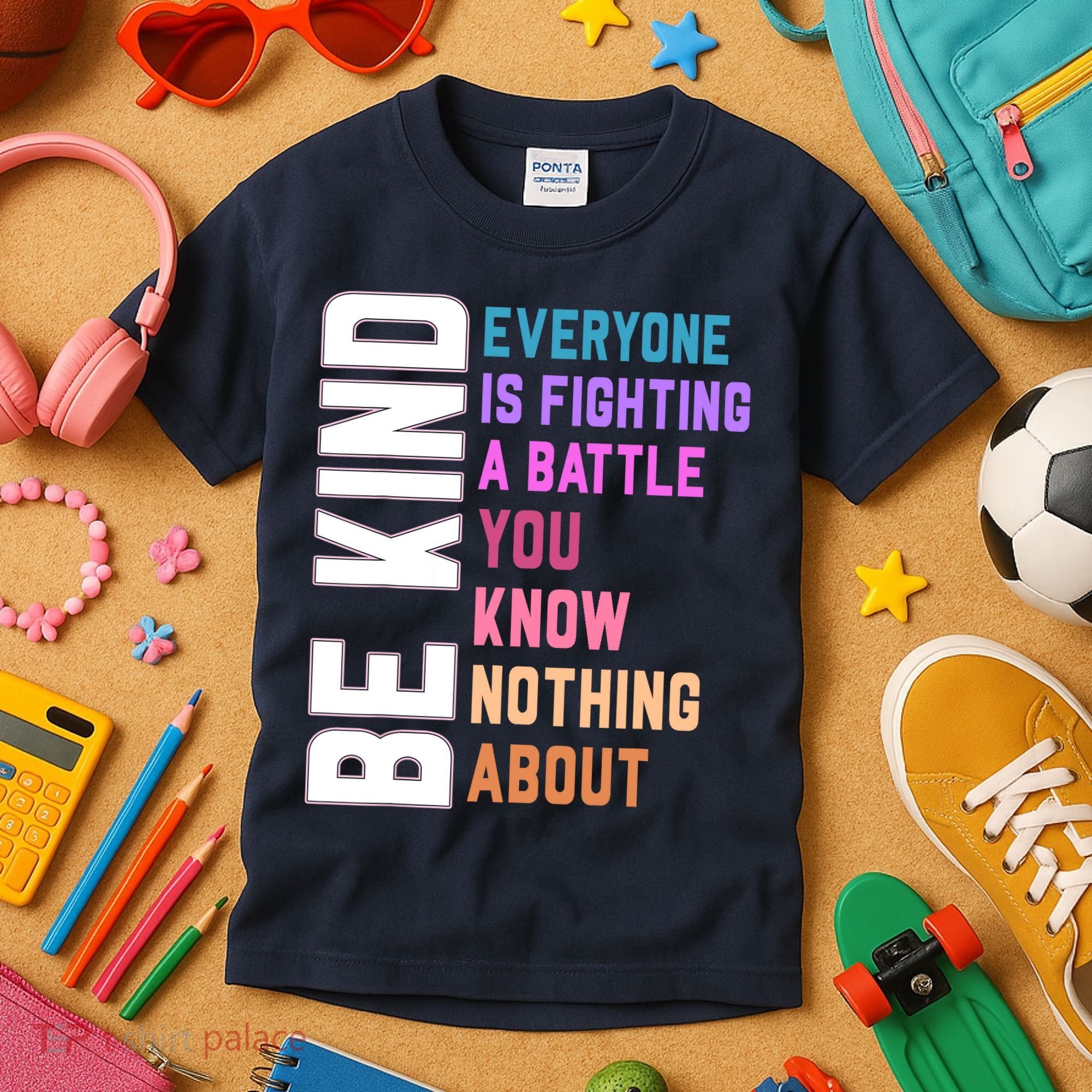 Be Kind Everyone Is Fighting A Battle You Know Nothing About Kids T-Shirt