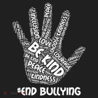 Be Kind #End Bullying Word Art Hand Women's Sweatshirt thumb 2