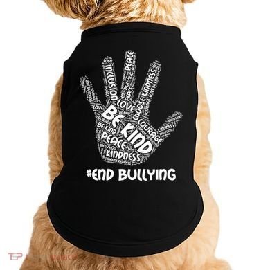 Be Kind #End Bullying Word Art Hand Doggie Tank