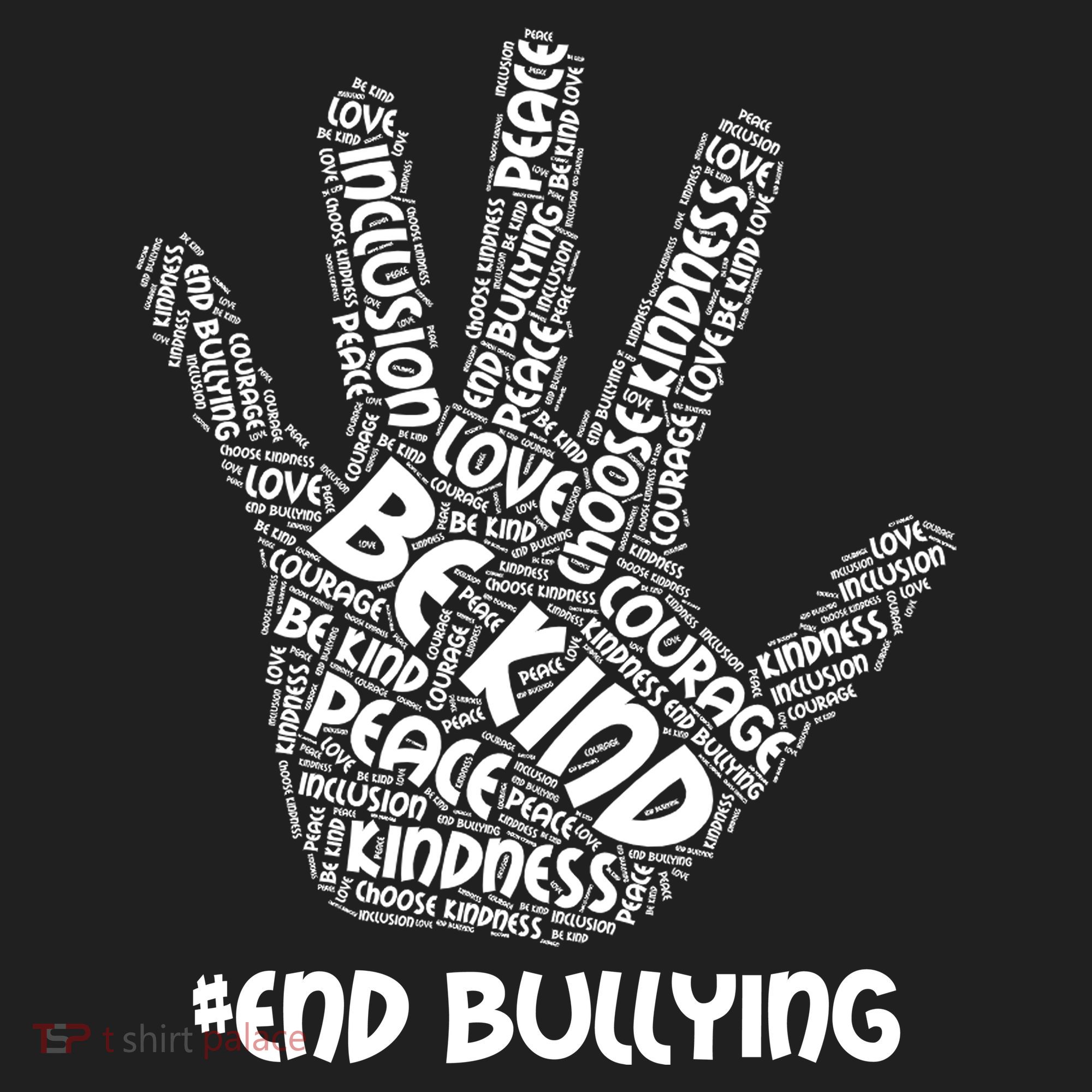 Be Kind #End Bullying Word Art Hand Beanie