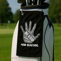 Be Kind #End Bullying Word Art Hand Golf Towel thumb 2