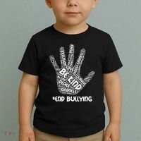 Be Kind #End Bullying Word Art Hand Toddler T-Shirt thumb 2