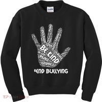 Be Kind #End Bullying Word Art Hand Kids Sweatshirt thumb 0