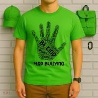 Be Kind #End Bullying Word Art Hand T-Shirt thumb 6