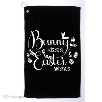 Bunny Kisses Easter Wishes Golf Towel