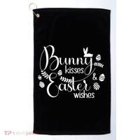 Bunny Kisses Easter Wishes Golf Towel thumb 0