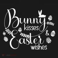 Bunny Kisses Easter Wishes Kids Sweatshirt thumb 2