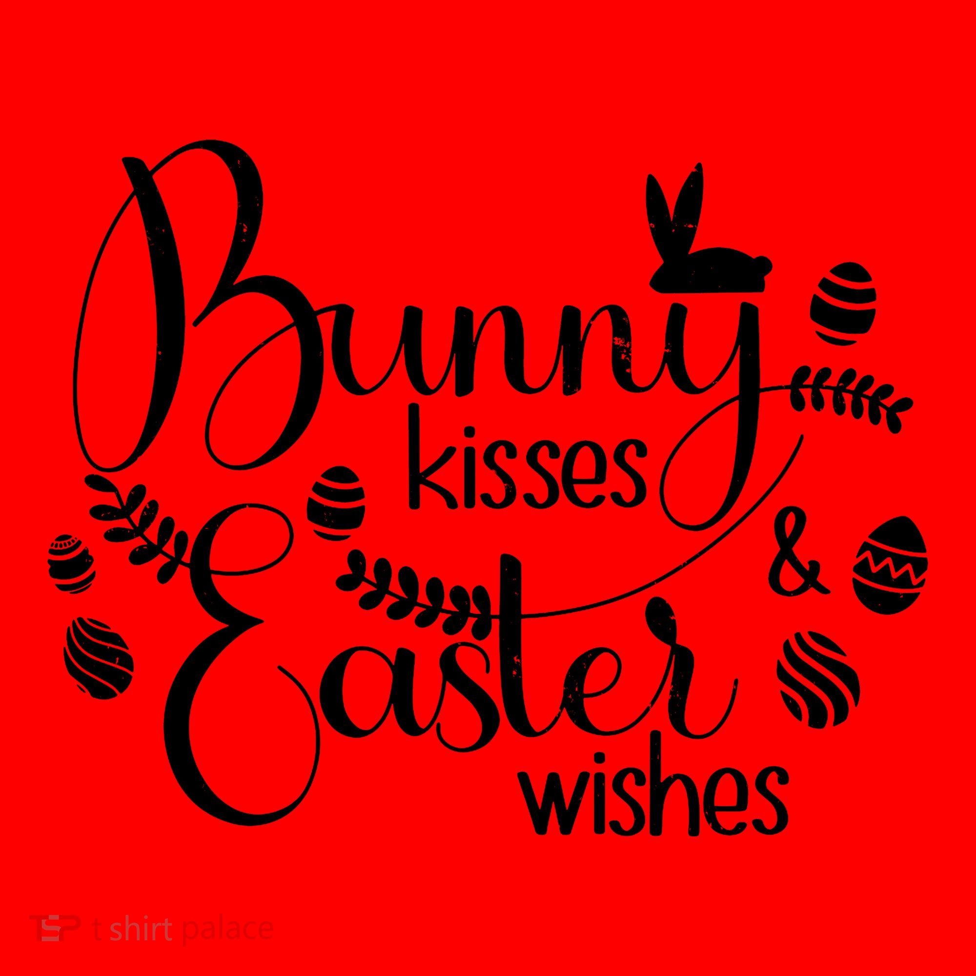 Bunny Kisses Easter Wishes Santa Hat