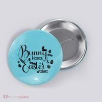 Bunny Kisses Easter Wishes Button thumb 0