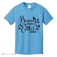 Bunny Kisses Easter Wishes Kids T-Shirt thumb 0