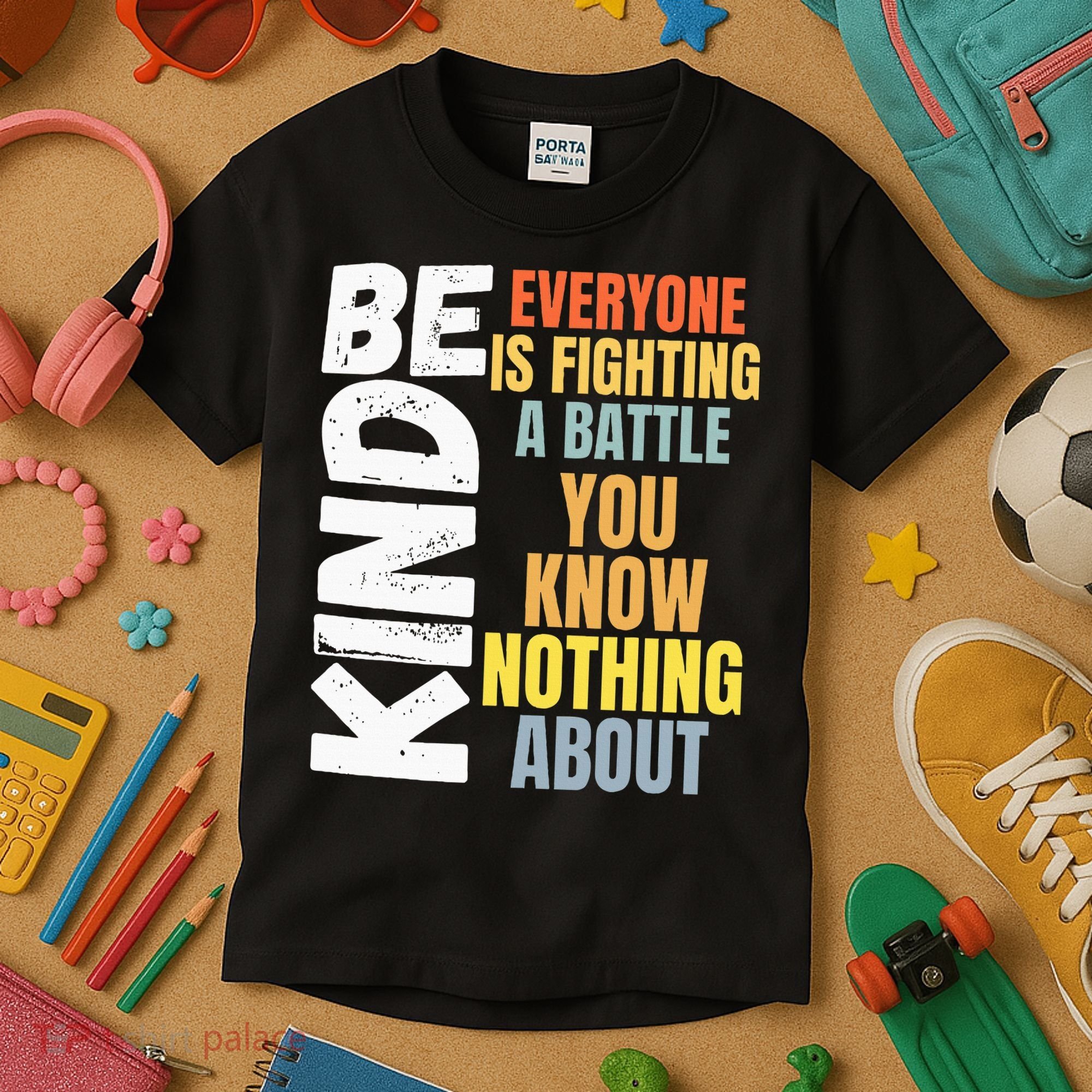 Be Kind Everyone Is Fighting A Battle You Know Nothing About Kids T-Shirt