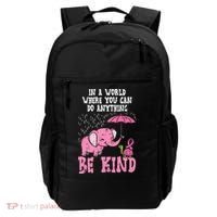Be Kind Elephant Turtle Breast Cancer Awareness Support Gift Funny Gift Backpack thumb 0