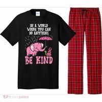 Be Kind Elephant Turtle Breast Cancer Awareness Support Gift Funny Gift Pajama Set thumb 0