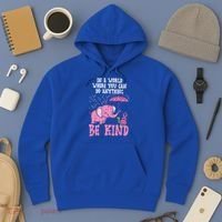 Be Kind Elephant Turtle Breast Cancer Awareness Support Gift Funny Gift Hoodie thumb 3