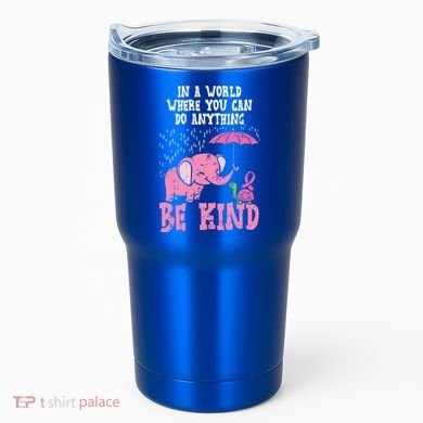 Be Kind Elephant Turtle Breast Cancer Awareness Support Gift Funny Gift Tumbler