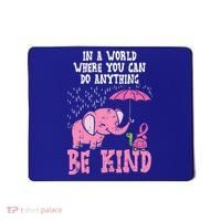 Be Kind Elephant Turtle Breast Cancer Awareness Support Gift Funny Gift Mousepad thumb 0