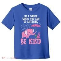 Be Kind Elephant Turtle Breast Cancer Awareness Support Gift Funny Gift Toddler T-Shirt thumb 0