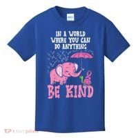 Be Kind Elephant Turtle Breast Cancer Awareness Support Gift Funny Gift Kids T-Shirt thumb 0