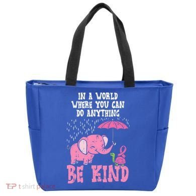 Be Kind Elephant Turtle Breast Cancer Awareness Support Gift Funny Gift Tote Bag