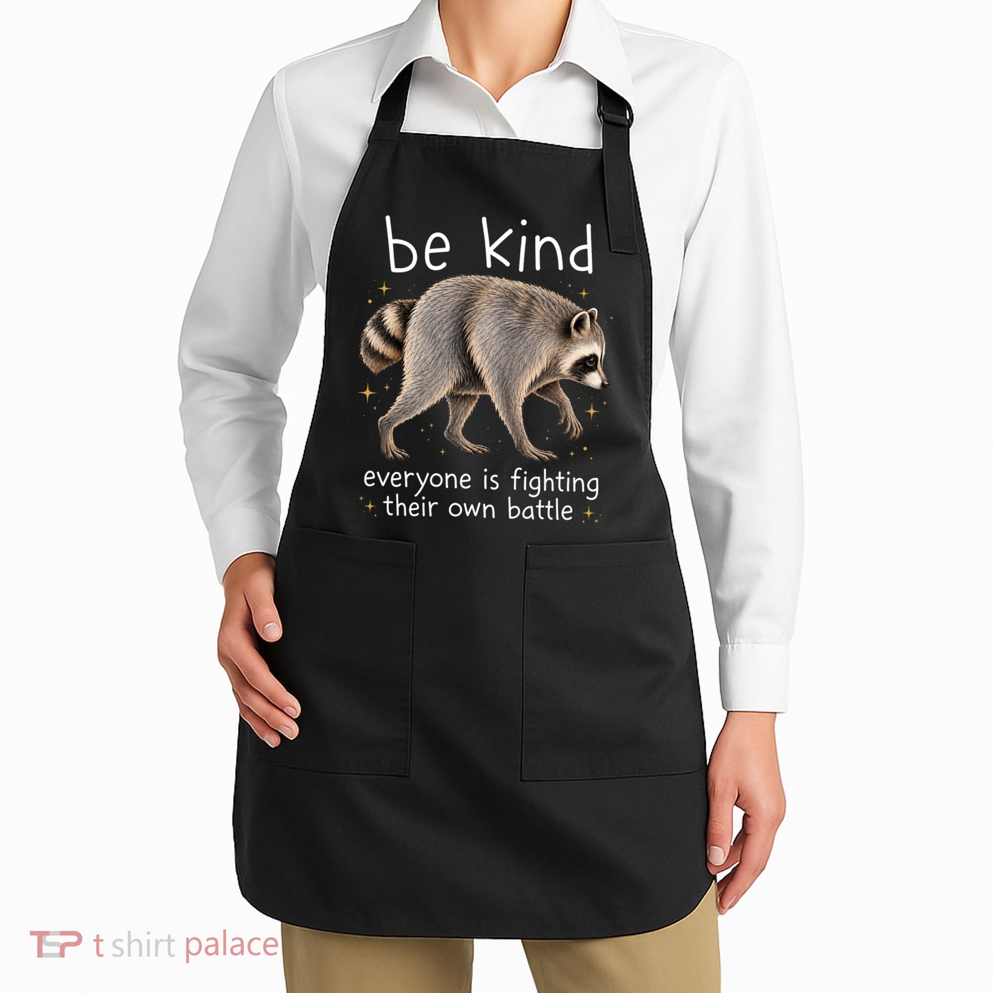 Be Kind Fighting Battle Raccoon Funny Jimothy Joke Apron