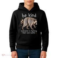 Be Kind Fighting Battle Raccoon Funny Jimothy Joke Kids Hoodie thumb 4
