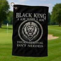 BLACK KING FOR AFRICAN AMERICAN Golf Towel thumb 1