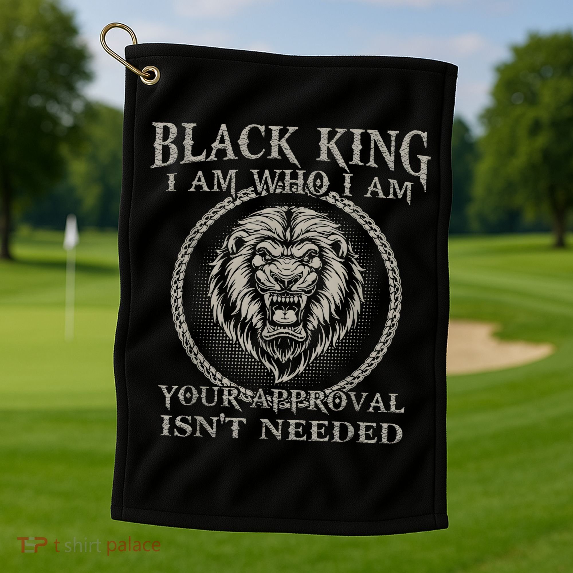 BLACK KING FOR AFRICAN AMERICAN Golf Towel